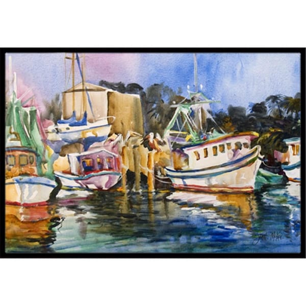 Carolines Treasures Shrimp Boat Warehouse Indoor and Outdoor Mat- 24 x 36 in. JMK1079JMAT - main
